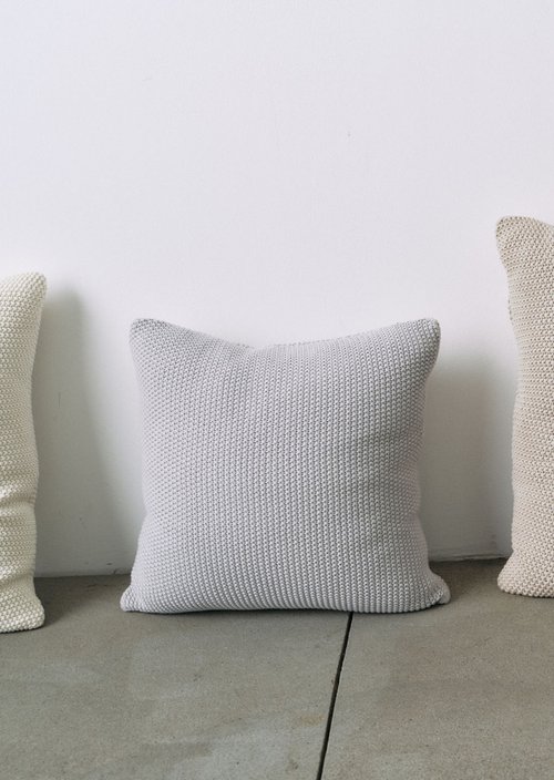Decorative cushion model Nordic Knit — Silver