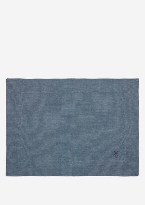 Marc O'Polo Tischset Model Akalla, Unisex, blau, 33x45, 50% Bio-Baumwolle, 50% Leinen