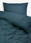Marc O'Polo Bettwäsche-Set Model Valka, Unisex, blau, 140x220-+-60x70, 100% Leinen