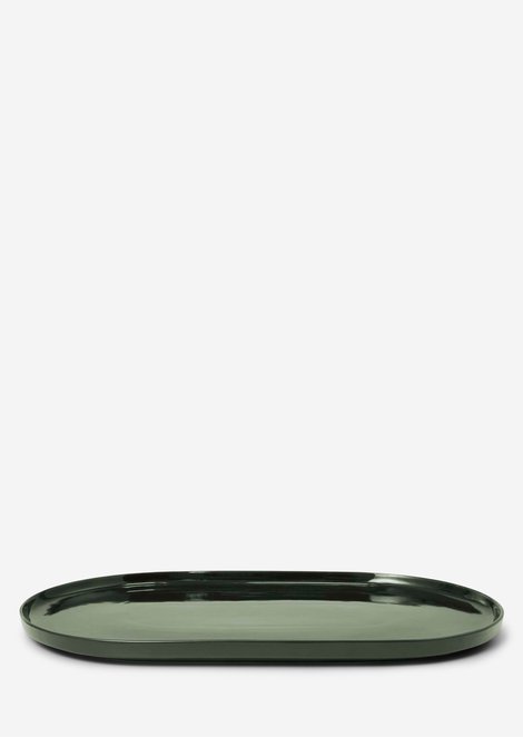 Marc O'Polo Model Moments serveerschaal, Unisex, groen, 40x24,5, 100% Porselein