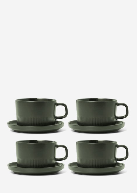 Marc O'Polo Kaffeetasse Model Moments, Unisex, grün, 20cl, 100% Porzellan