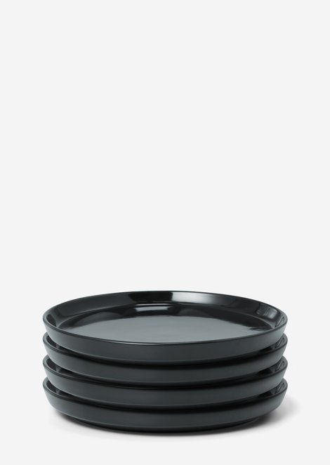 Marc O'Polo Kleiner Teller Model Moments, Unisex, schwarz, 17cm, 100% Porzellan