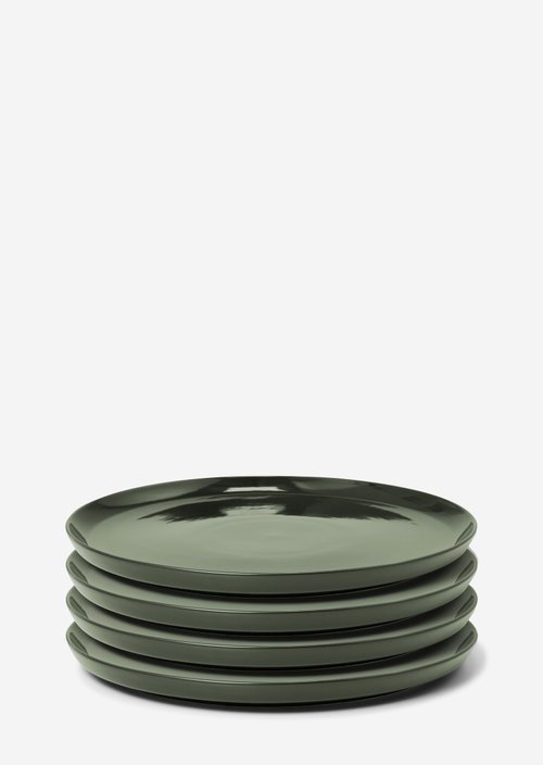 Porcelain plate Model Moments — Olive Green