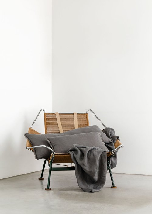 Decorative cushion model Linka — Dark Grey