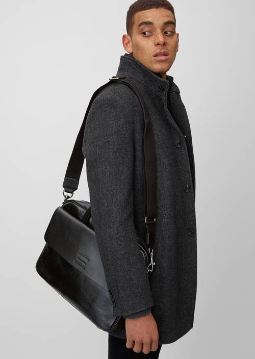 Business bag black worn on model