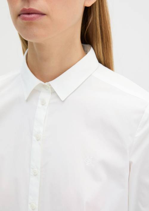 Blusa Blanca Blusas De Popelina Stretch Blusas En Popelina Strech