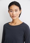 Marc O'Polo Longsleeve regular, Dames, blauw, L, 100% Katoen