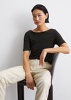 Marc O'Polo Slub-Jersey-T-Shirt regular, Women, schwarz, Xxl, 100% Baumwolle