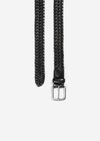 Braided belt made from fine cowhide - black | Accessories