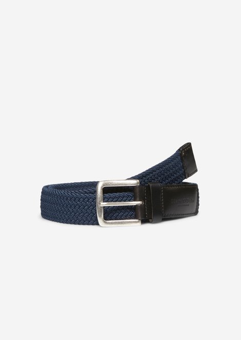 Marc O'Polo Gevlochten riem, Heren, blauw, 85, 67% Polyester, 33% Elastodieen