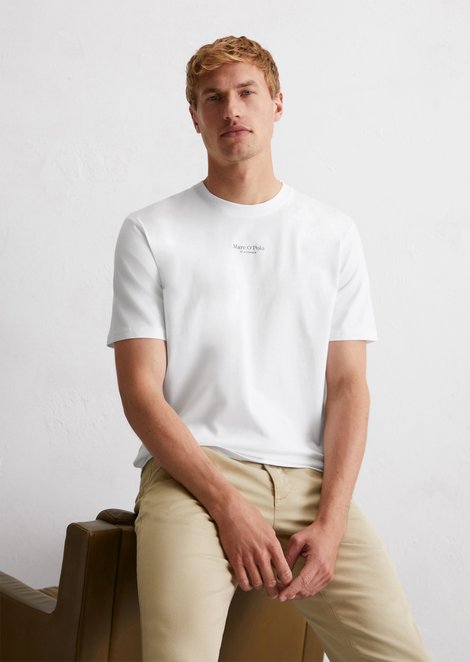 Marc O'Polo T-shirt regular, Heren, wit, L, 100% Katoen