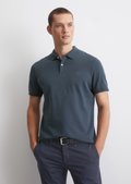 Piqué shaped polo shirt made of organic stretch cotton