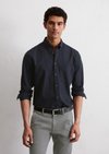 Marc O'Polo Hemd regular, Herren, blau, Gr. xl, 78% Baumwolle, 22% Lyocell