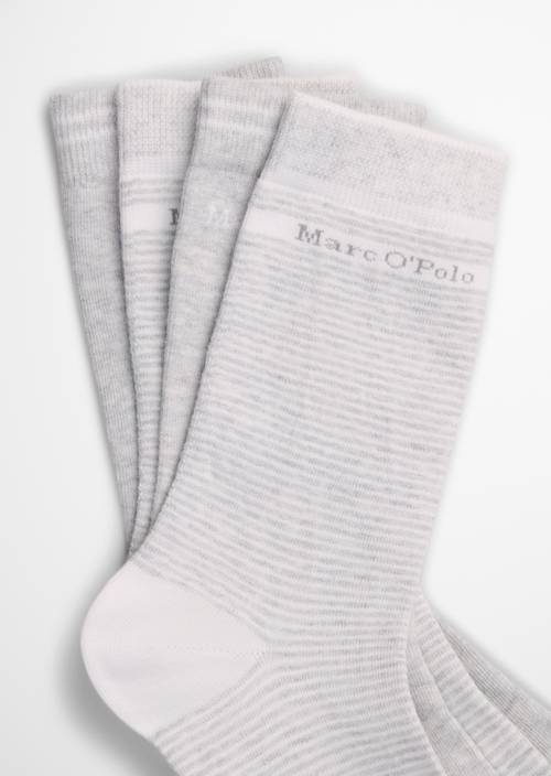 Chaussettes en coton biologique silver grey en vue détaillée