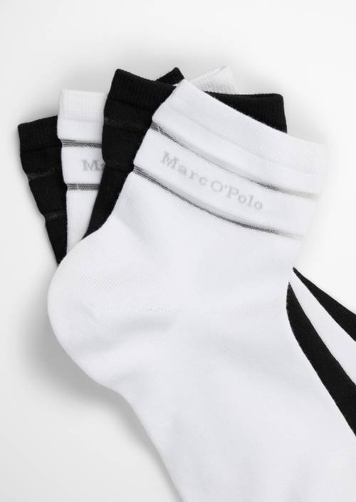 Quarter socks black/white in detail view