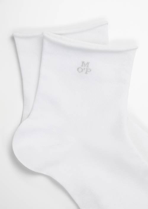 Calcetines bajos white en vista superior en ángulo