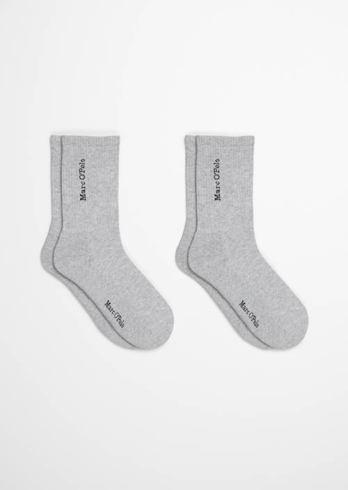 Sportieve ribsokken cool grey in vooraanzicht