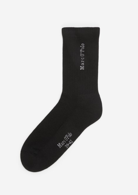 Marc O'Polo Sportieve ribsokken, Heren, zwart, 35-38, 76% Katoen, 22% Polyamide, 2% Elasthaan