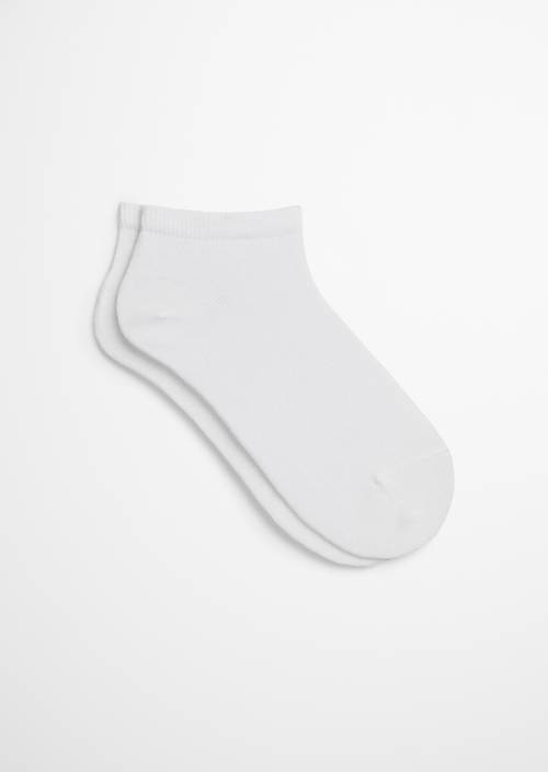 Sneakersokken white rechter schoen buitenaanzicht