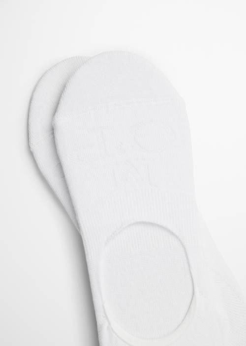 Chaussettes invisibles white en vue de dessus en angle