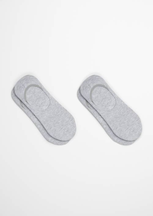 Chaussettes invisibles cool grey vue extérieure de la chaussure droite