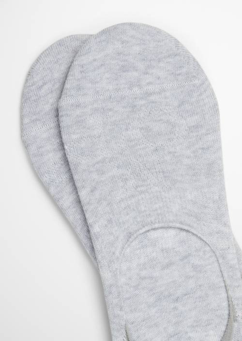 Chaussettes invisibles cool grey en vue de dessus en angle
