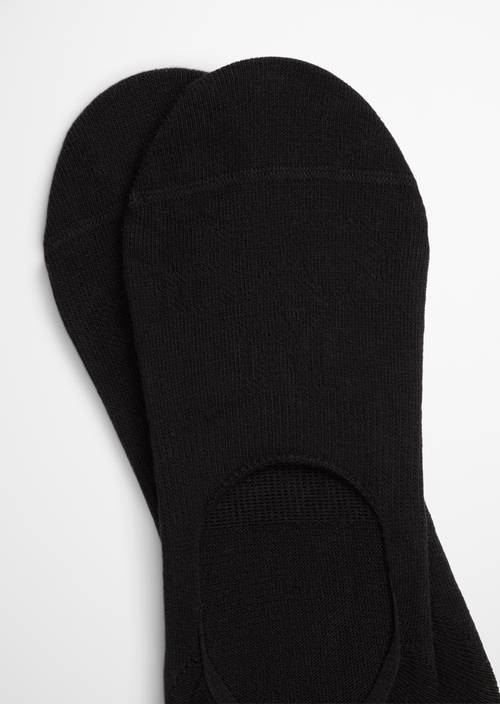 Chaussettes invisibles black en vue de dessus en angle