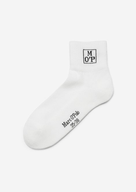 Marc O'Polo Sportieve kwart sokken, Heren, wit, 43-46, 88% Katoen, 11% Polyamide, 1% Elasthaan