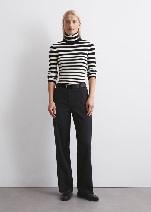Trousers model Lande wide long made from an organic cotton blend 