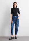 Marc O'Polo Jeans Model Iva boyfriend barrel leg, Damen, blau, Gr. 28/32, 92% Baumwolle, 6% Elastomultiester, 2% Elasthan