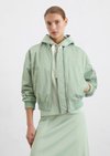 Marc O'Polo Blouson im Aviator-Stil regular, Damen, grün, Gr. 42, 100% Polyester