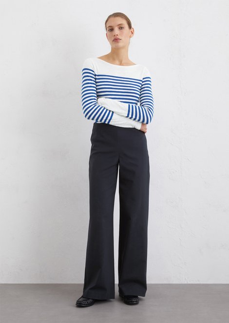 Marc O'Polo Longsleeve shirt, Dames, blauw, M, 100% Katoen