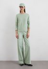 Marc O'Polo Strickpullover slim, Damen, grün, Gr. xl, 100% Baumwolle