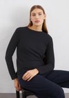 Marc O'Polo Strickpullover slim, Damen, blau, Gr. l, 100% Baumwolle