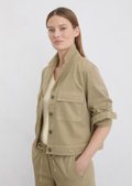 Indoor jacket regular made from an organic cotton/linen
