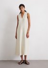 Marc O'Polo Ärmelloses Leinen-Kleid shaped, Damen, grau, Gr. 36, 100% Leinen