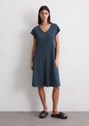 Jersey dress shaped with TENCEL™ Modal - blue | Dresses Jersey dress shaped with TENCEL™ Modal - blue | Dresses