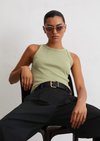 Marc O'Polo Tanktop regular, Dames, groen, L, 100% Katoen