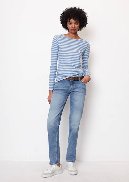 Striped long sleeve top, regular fit made of organic cotton fabric