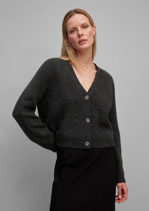 Kardigan se špičatým výstřihem black - Obrázek produktu 1