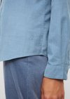 Blouse made of velvety corduroy fabric - blue | Long-sleeve