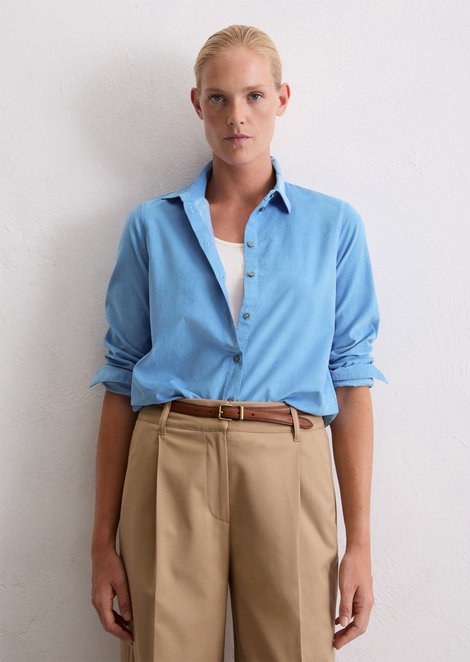 Marc O'Polo Blouse, Dames, blauw, 36, 78% Katoen, 22% Lyocell