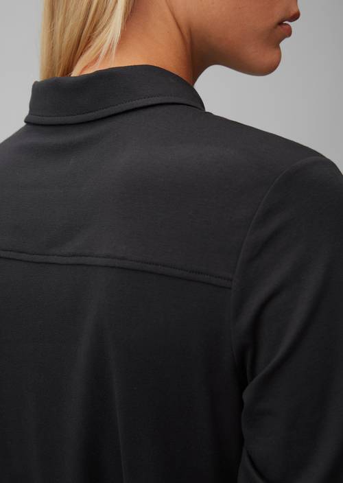 Blusa regular de punto black en vista detallada