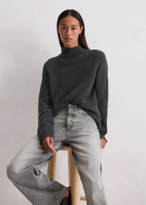 Sweater Marco Polo Pullover Grau DfC Strickpullover Regular Aus