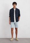 Marc O'Polo Korte broek model Salo slim, Heren, blauw, 38, 98% Katoen, 2% Elasthaan