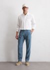 Marc O'Polo Linnen broek model Osby joggerplooien, Heren, blauw, 29/32, 100% Linnen