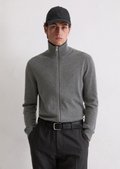 Zipper cardigan regular made from an organic cotton/virgin